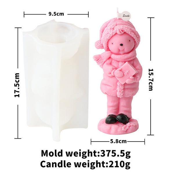 Santa Claus Father Christmas Silicone Mold Mould Candle Epoxy Resin Soap