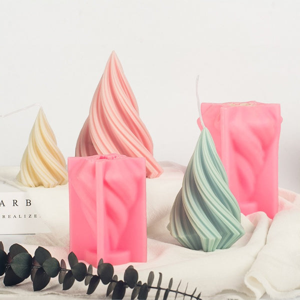 Spiral Swirl Candle Silicone Mold Mould Candle Epoxy Resin Soap