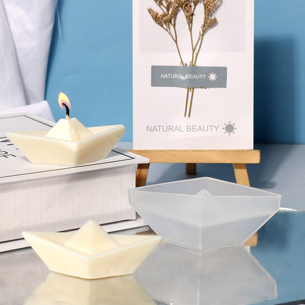 Origami Paper Boat Silicone Mold For Candle Epoxy Resin Soap Making