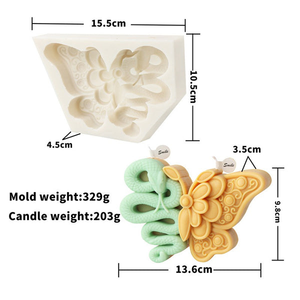 Angel Halloween Skull Flower Butterfly Embossed Silicone Mold Mould Candle Epoxy Resin Soap