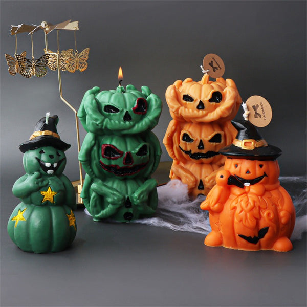 Halloween Pumpkin Ghost Witch Fox Owl Silicone Mold Mould Candle Epoxy Resin Soap