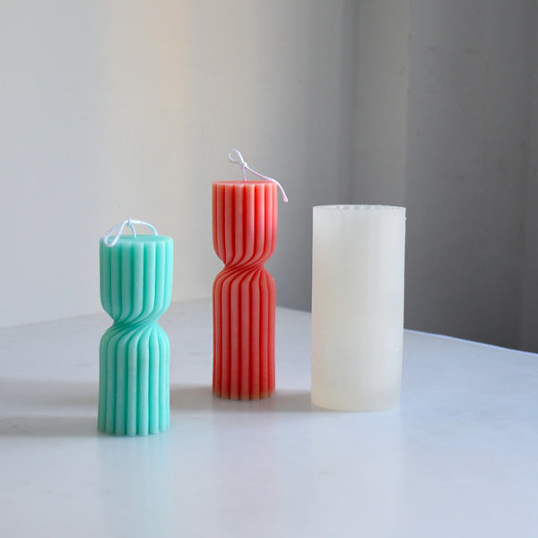 Round Spiral Striped Column Pillar Silicone Mold Mould Candle Epoxy Resin Soap