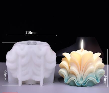Wavy Shell Silicone Mold Mould Candle Epoxy Resin Soap 5 Designs