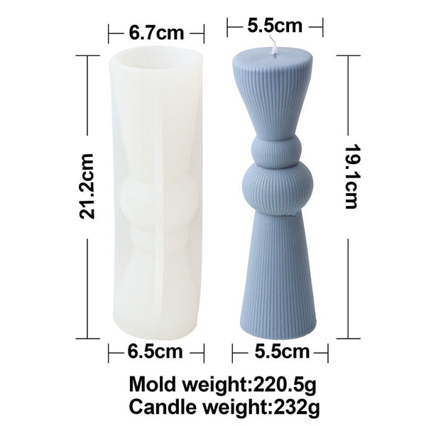 Striped Ribbed Geometric Silicone Mold Mould Candle Epoxy Resin Soap 8 Designs