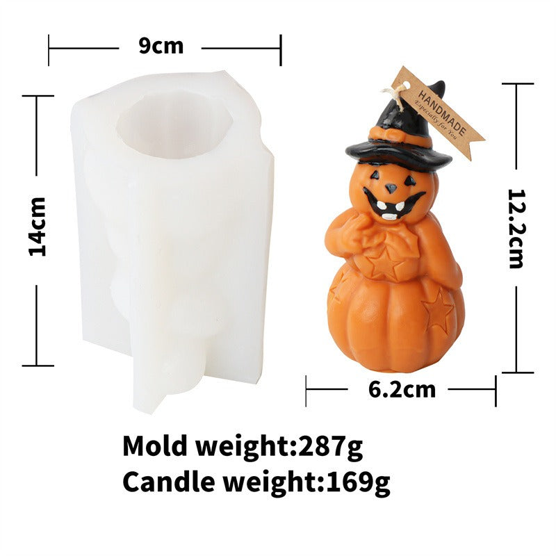 Halloween Pumpkin Witch Ghost Silicone Mold Mould Candle Epoxy Resin Soap