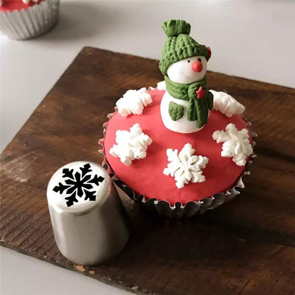 4 Piece Stainless Steel Christmas Cake Cupcake Decoration Icing Nozzle Set