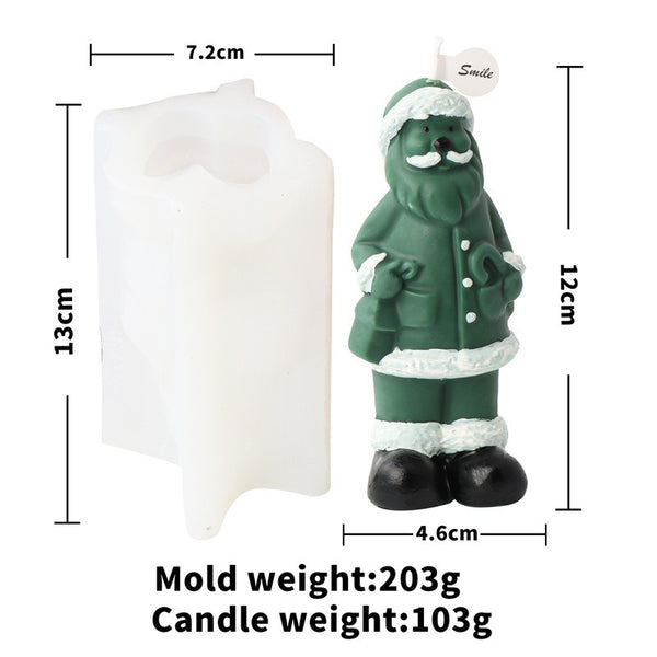 Santa Claus Father Christmas Silicone Mold Mould Candle Epoxy Resin Soap