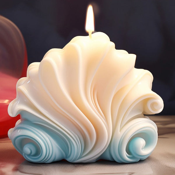 Wavy Shell Silicone Mold Mould Candle Epoxy Resin Soap 5 Designs