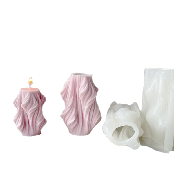 Geometric Wave Rotating Silicone Mold Mould Candle Epoxy Resin Soap