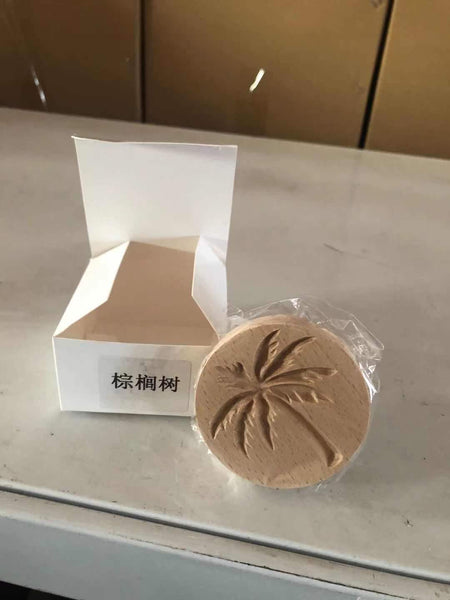 Beechwood Wooden Paw Print Bee Turtle Tree Biscuit Cookie Embossing Stamp Mold