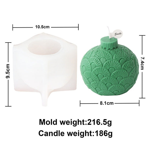 Christmas Tree Ornament Bauble Balls Silicone Mold Mould Candle Epoxy Resin Soap