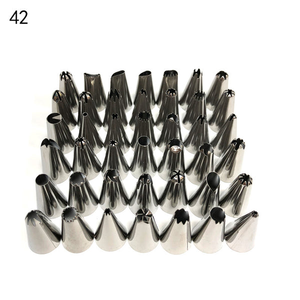 24 32 36 42 48 Pce Piping Icing Fondant Pastry Nozzles Tips Cake Cupcake Decorating
