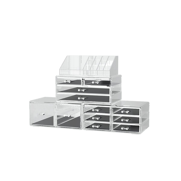 Embellir Makeup Case Cosmetic Organiser Storage Box Holder 12 Drawers