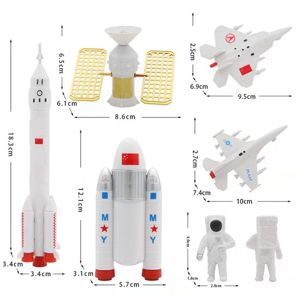 Astronaut Spaceman Rocket Cake Decoration Ornament Topper Plastic