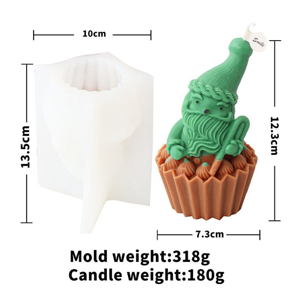 Santa Claus Father Christmas Silicone Mold Mould Candle Epoxy Resin Soap