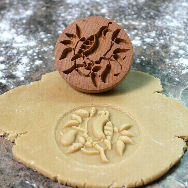 Beechwood Wooden Paw Print Bee Turtle Tree Biscuit Cookie Embossing Stamp Mold