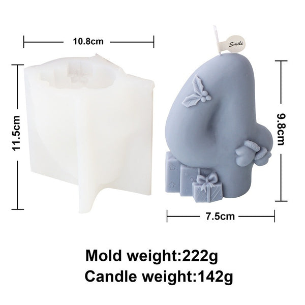 Christmas 0-9 Numbers Santa Claus Snowman Reindeer Mold Mould Candle Epoxy Resin Soap Making
