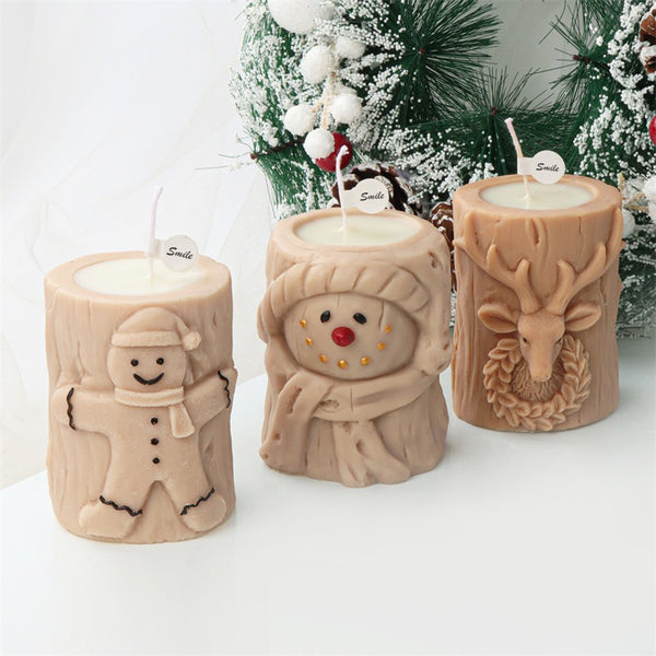 Santa Gingerbread Man Snowman Deer Head Mold Mould Candle Epoxy Resin Soap Making
