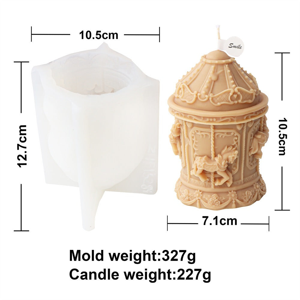 Fairground Carousel Magic Roundabout Mold Mould Candle Epoxy Resin Soap Making
