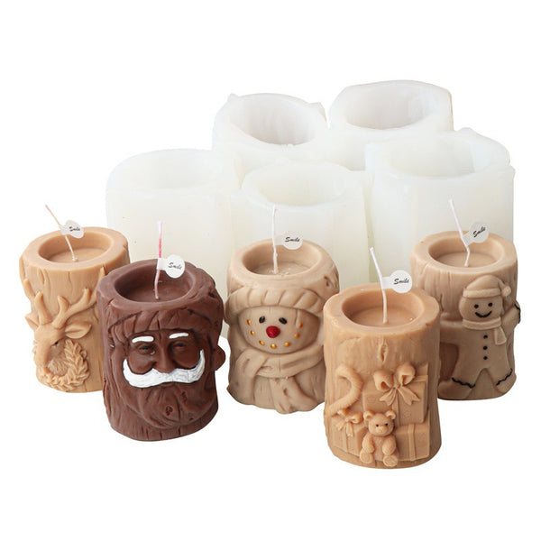 Santa Gingerbread Man Snowman Deer Head Mold Mould Candle Epoxy Resin Soap Making
