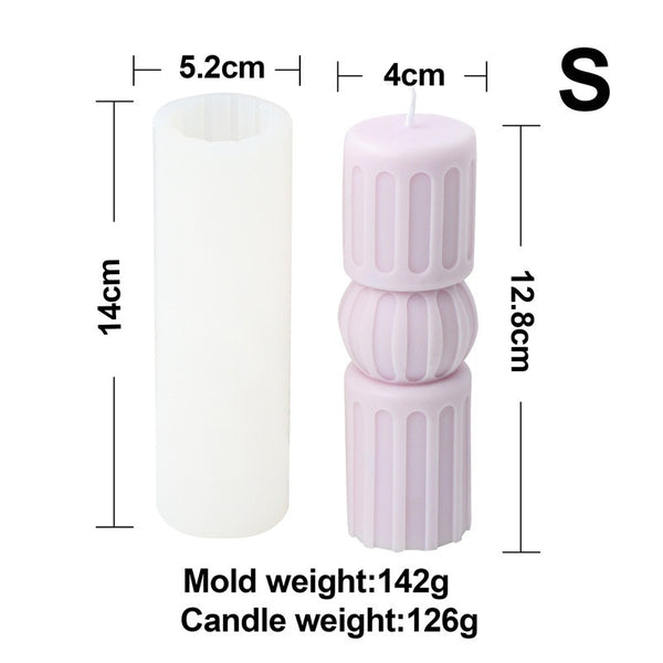 Striped Ribbed Geometric Silicone Mold Mould Candle Epoxy Resin Soap 8 Designs