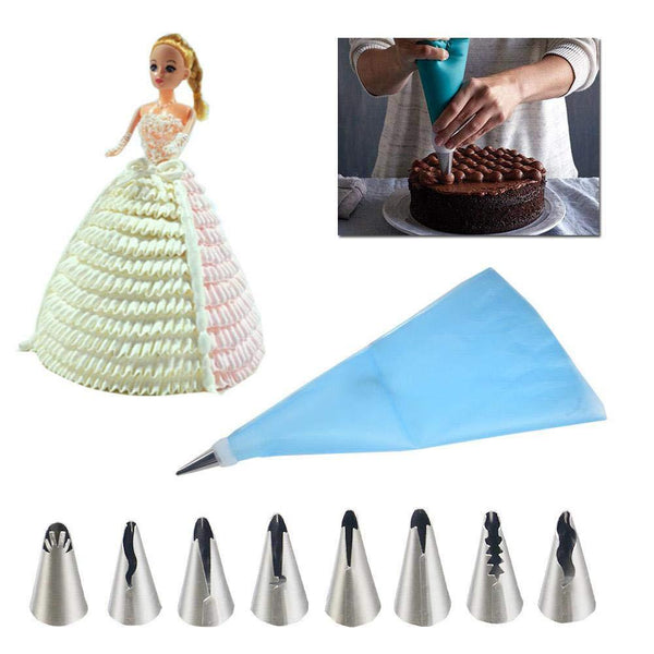 10 Pce Korean Piping Icing Pastry Nozzles Tips Bag Cake Cupcake Decorating