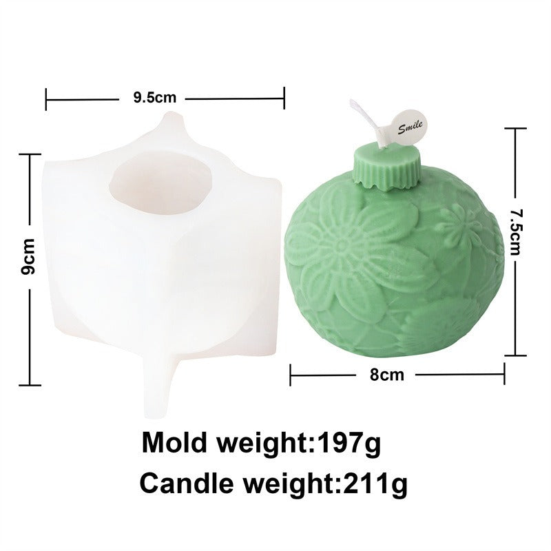 Christmas Tree Ornament Bauble Balls Silicone Mold Mould Candle Epoxy Resin Soap