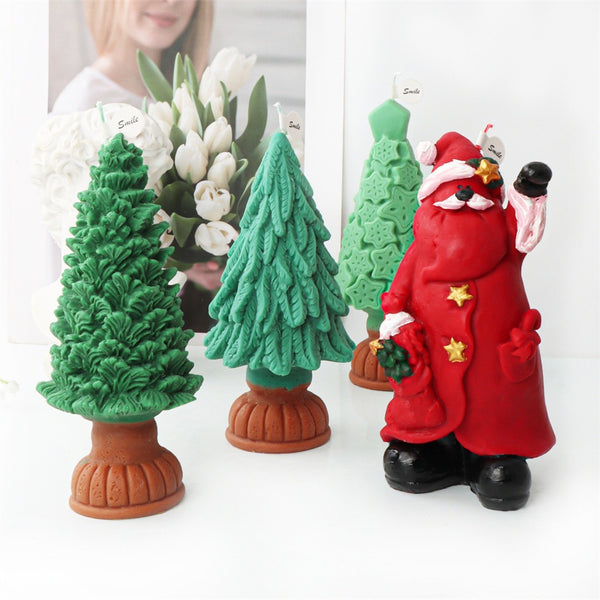 Christmas Tree Santa Claus Present Mold Mould Candle Epoxy Resin Soap Making