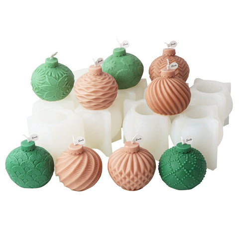 Christmas Tree Ornament Bauble Balls Silicone Mold Mould Candle Epoxy Resin Soap