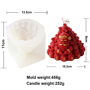 Santa Claus Snowman Reindeer Money Bags Mold Mould Candle Epoxy Resin Soap Making