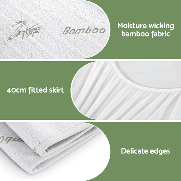 Giselle Fitted Electric Heated Blanket 9 Level LED Timer Bamboo Fabric Washable Double