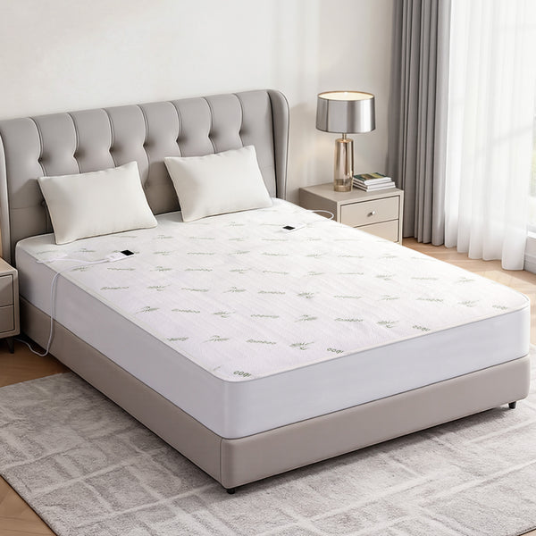 Giselle Fitted Electric Heated Blanket 9 Level LED Timer Bamboo Fabric Washable King