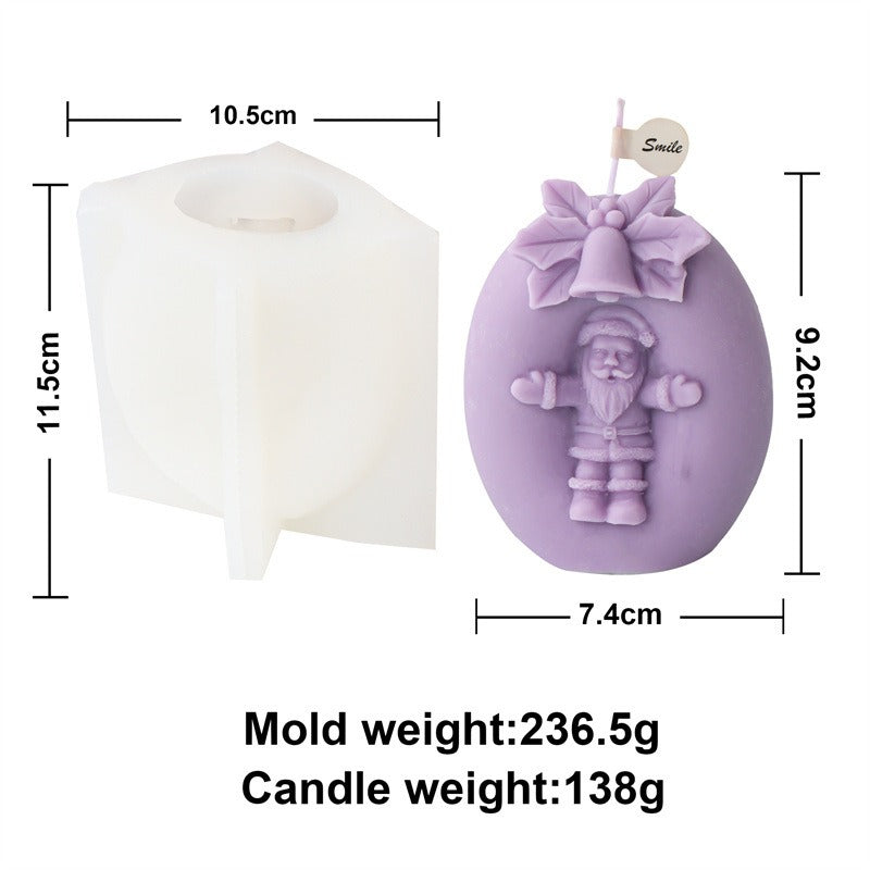 Christmas 0-9 Numbers Santa Claus Snowman Reindeer Mold Mould Candle Epoxy Resin Soap Making