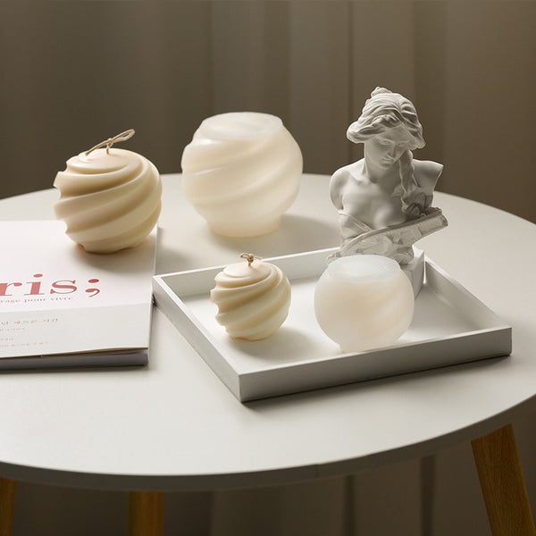 Swirl Ball Silicone Mold Mould Candle Epoxy Resin Soap
