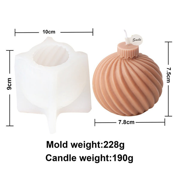 Christmas Tree Ornament Bauble Balls Silicone Mold Mould Candle Epoxy Resin Soap