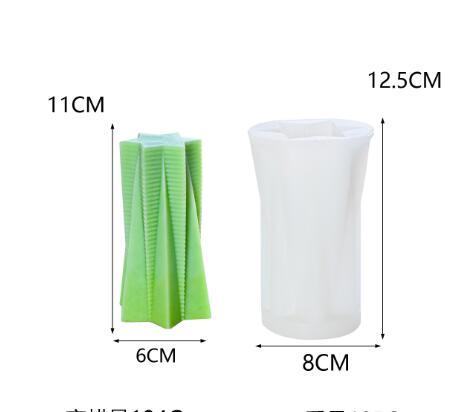 Geometric Ribbed Irregular Silicone Mold Mould Candle Epoxy Resin Soap