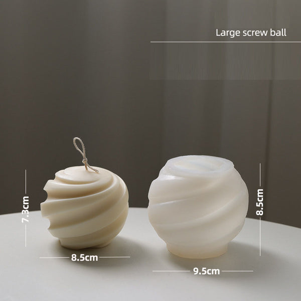 Swirl Ball Silicone Mold Mould Candle Epoxy Resin Soap