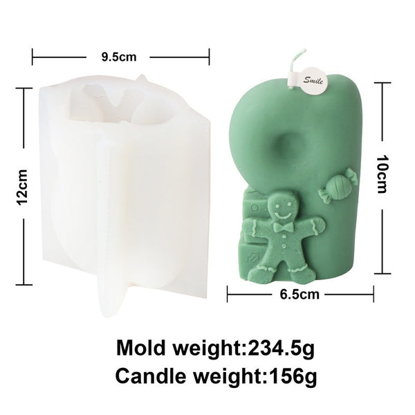Christmas 0-9 Numbers Santa Claus Snowman Reindeer Mold Mould Candle Epoxy Resin Soap Making