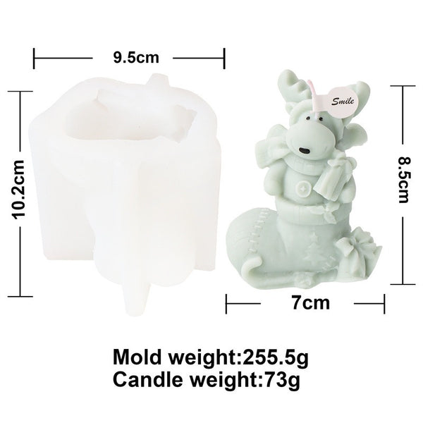 Santa Claus Christmas Tree Snowman Reindeer Mold Mould For Candle Epoxy Resin Soap Making
