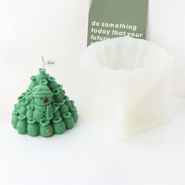 Santa Claus Snowman Reindeer Money Bags Mold Mould Candle Epoxy Resin Soap Making