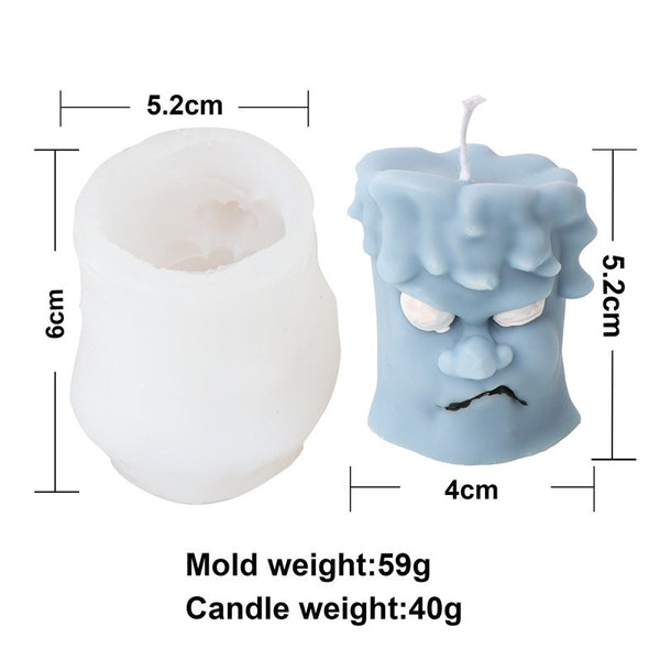 Funny Expression Happy Angry Face Silicone Mold Mould Candle Epoxy Resin Soap