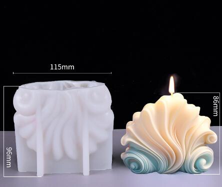 Wavy Shell Silicone Mold Mould Candle Epoxy Resin Soap 5 Designs
