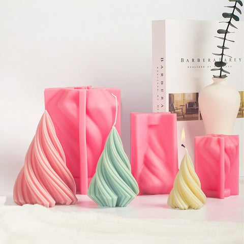 Spiral Swirl Candle Silicone Mold Mould Candle Epoxy Resin Soap