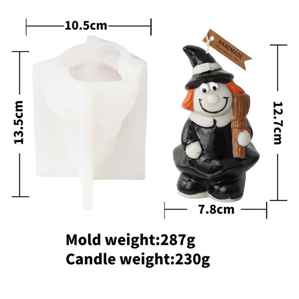 Halloween Pumpkin Witch Ghost Silicone Mold Mould Candle Epoxy Resin Soap
