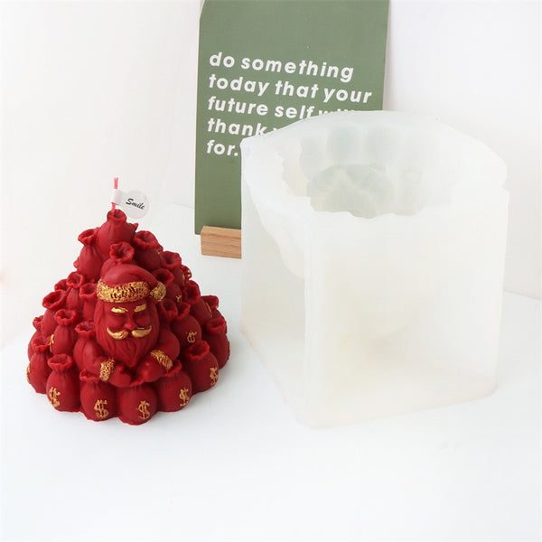 Santa Claus Snowman Reindeer Money Bags Mold Mould Candle Epoxy Resin Soap Making