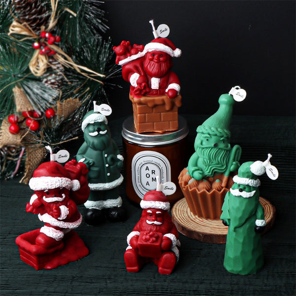 Santa Claus Father Christmas Silicone Mold Mould Candle Epoxy Resin Soap