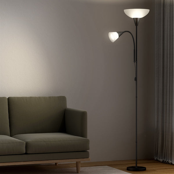 Artiss Floor Lamp Light Mother and Child Modern Living Room Office Reading Black