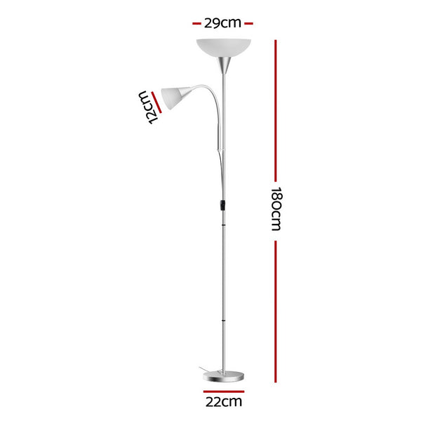 Artiss Floor Lamp Light Mother and Child Modern Living Room Office Reading Silver