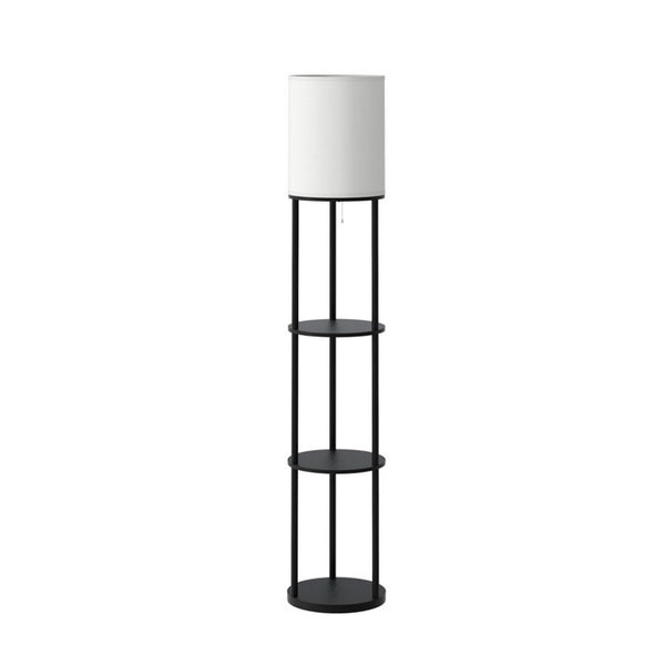 Artiss 3 Tier Shelf Storage LED Floor Lamp Light Stand Vintage Round