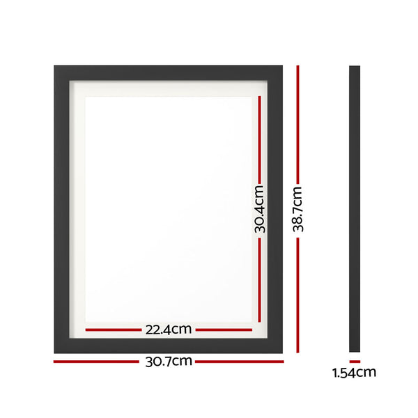 Artiss 3 Piece Photo Picture Collage Frame Set Black Fits 10 x 14in Prints